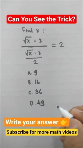 This Equation Looks Hard… But It’s Actually a Trick! 😳