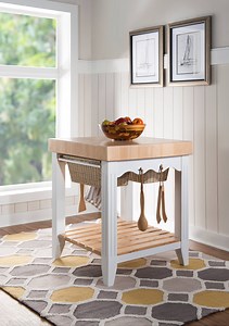 Powell White Kitchen Island