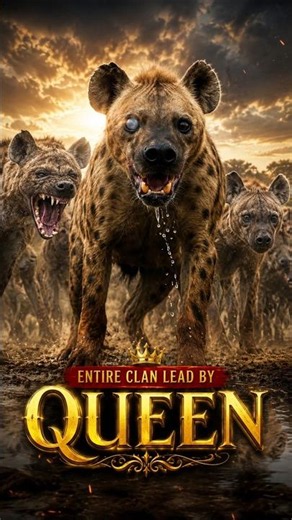 Why Male Hyenas Fear Their Queen 😳#shortvideo #viralshorts