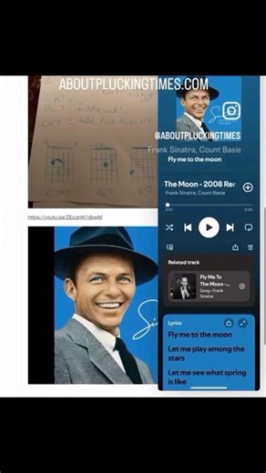 Frank Sinatra, Count Basie - Fly Me To The Moon #chords #guitarlesson