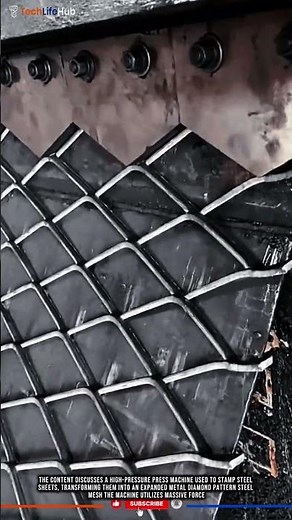 Innovation Steel Mesh Press Machine: Fast & Strong Technology Diamond Pattern Forming #tech