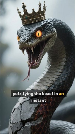 Basilisk: The King of Serpents That Can Kill With a Look🐍#basilisk #serpent #mythicalcreatures#facts