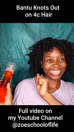 Bantu Knots Out on 4c Hair | Heatless Curls using Cantu Mousse