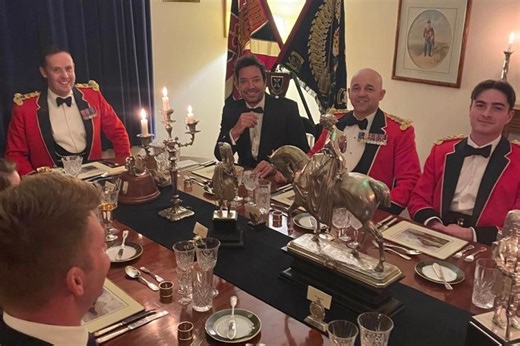 Jimmy Fallon Fêted by King’s Royal Guard With Dinner in Scotland - LateNighter