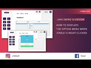 How To Displays The Option Menu When Jtable Is Right Clicked