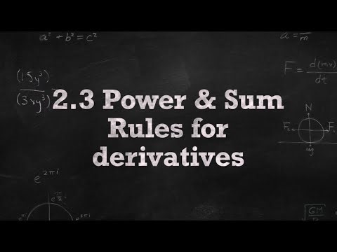 2.3 Power & Sum Rules for derivatives [step by step]