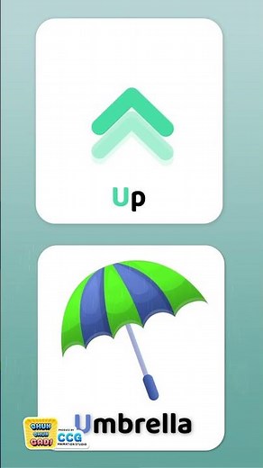 Phonics Letter U 🎵 | U is for Umbrella ☂️, Unicorn 🦄 & Urn 🏺 | Alphabet Song for Kids | #shorts