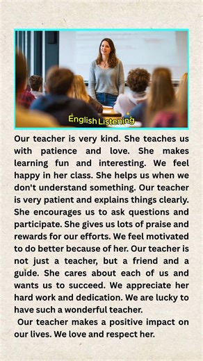 Our Teacher - English Storytelling 📖🗣 #storytelling #learnenglish #teacher | English StoryStream