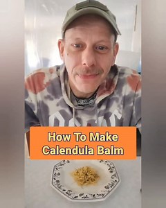 Here's my personal recipe for a simple Calendula Balm. There's only four ingredients and I used this for my kids. This relieves diaper rash discomfort almost instantly! It works like magic and I have a little special trick to make it even easier to use! Save this video and share it with friends! What remedy would you like to see? #howto #recipe #calendula #natural #theherbguy | EarthBound Greens