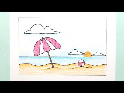 Drawing Summer Season Easy and Beautiful