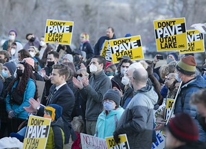 Utahns rally on Capitol Hill to protest Utah Lake development