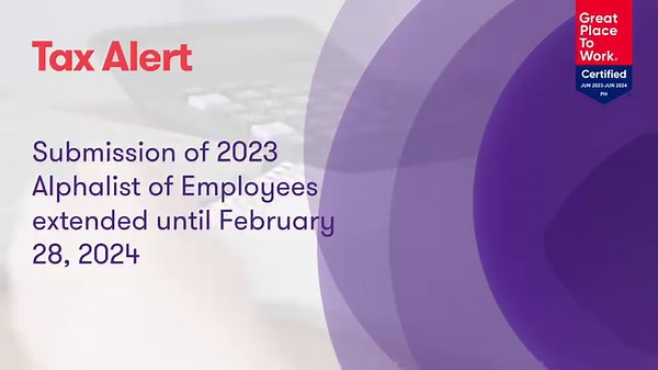 The 2023 Alphalist of Employees filing deadline has been extended from January 31, 2024 to February 28, 2024, and taxpayers must utilize a new version of the Alphalist Data Entry and Validation Module. Read the full article here: https://www.grantthornton.com.ph/alerts-and-publications/technical-alerts/tax-alert/2024/submission-of-2023-alphalist-of-employees-extended-until-february-28-2024/ #PAGrantThornton #GrowWithUs #GreatPlaceToGrow | P&A Grant Thornton | Facebook