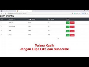 cara mudah menampilkan data tabel dengan bootstrap (PHP&MYSQL)