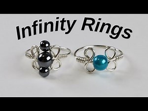 Easy Beaded Wire Infinity Sign Rings Tutorial