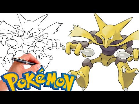 How To Draw ALAKAZAM POKEMON #065 | Generation 1