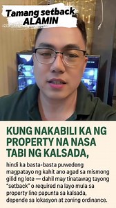 14K views · 169 reactions | Baka mapasobra ka sa property line — at mabaklas ang bahay mo ng gobyerno! Alamin kung ilang metro dapat ang layo mo sa kalsada, gilid, at likod ng lote. Ito ang mga SETBACK RULES na dapat alam ng bawat property owner! #misterbroker #misterbrokertip | Arnold Pansoy Alderite | Facebook