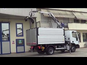 Iveco Eurocargo 2 assi - Cassone ribaltabile con caricatore forestale Icar Bazzoli