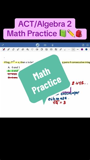 Let’s practice one more time today! #algebra2easy #actmath #actmath #actprep #acttest