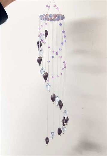 Rotating Seashell and Bead Wind Chime Craft