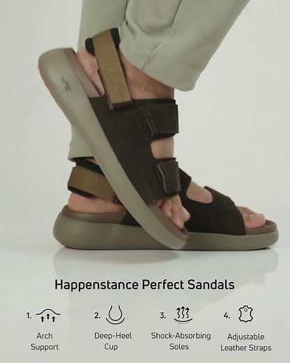 HAPPENSTANCE MEN PERFECT SANDALS BREEZE-NIGHT RIDER