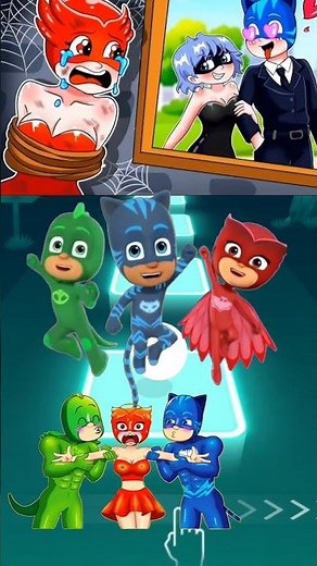 Pj mask owellet crying because of catboy's marriage X coffin dance meme song 🎶 Tiles Hop EDM Rush 🎮|