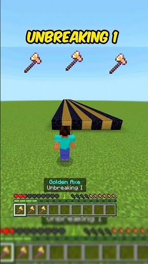 Unbreaking 1 vs 3 Will Shock You in Minecraft #minecraft#shorts