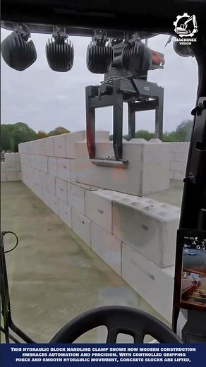 Excavator Attachment Concrete Block Stacking Machine Innovation for Organized Wall Construction