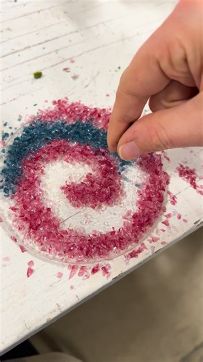 Colorado Glass Works on Instagram: "Making some fun fused glass ornaments this holiday season with the help of my WazerPro 💪🏻 it does the work of cutting out the bases so we can focus on the fun part - the art creating and oh did we create 😍🌈! #waterjet #fusedglass #wazerpro"