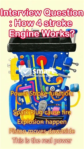 How does a 4 Stroke Engine work? — Perfect Answer in 60 Seconds🎯| Explain 4 Stroke Engine Working 🚗