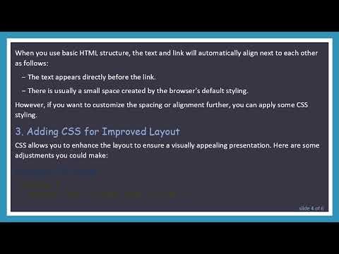 How to Add Text Beside a Link in HTML and CSS