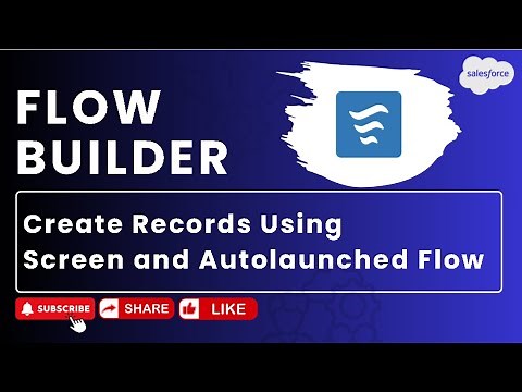 Day 5 : Create Records Using Screen and Autolaunched Flow | Salesforce | Flow Builder #salesforce