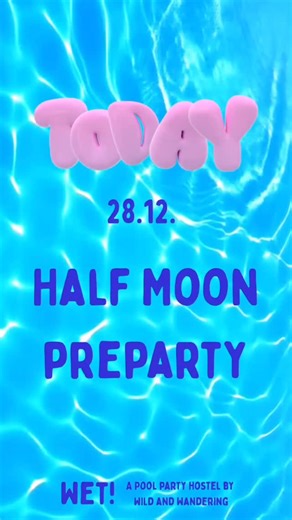 WET! POOL PARTY - Koh Phangan Full Moon Party! on Instagram: "TODAYYY HALF MOON PRE PARTYY!!!🫵🫵🤪🤪 #kohphangan #fullmoonparty #wetpoolparty #fullmoonweek"