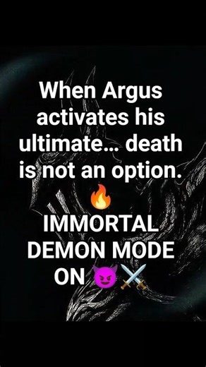 Argus Immortal Edit 🔥 Unkillable Demon | MLBB Montage | Mobile Legends Shorts