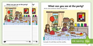 Birthday Party Scene Writing Stimulus Picture