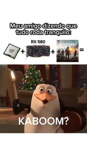 Júlia Elizei on Instagram: "Xeon + RX580 + BF6 = 💣💥 #memes #battlefield #pcgamer #kaboom #nerd"