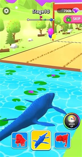 🎮 Dino Ninja Race Stage #10🦖👑 #shorts #mobilegame #trex