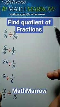 How to find quotient of Fractions @MathNarrow