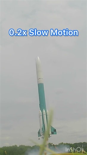 Pad Cam of Enerjet Minotaur on an Estes E12-6 Model Rocket Launch | #shorts #rocket #launch #slowed