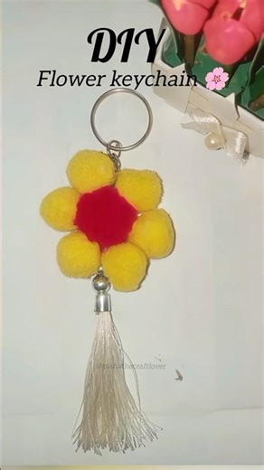 DIY Wool Keychain🌸| #shorts#diy