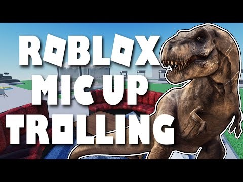 Jurassic Parks T-Rex Returns to Roblox! | Roblox Mic Up Trolling