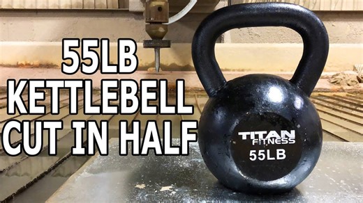 55lb kettlebell vs. waterjet at 60,000 PSI
