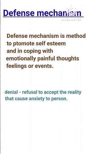 Defense mechanism #psychology #denial #medical #education