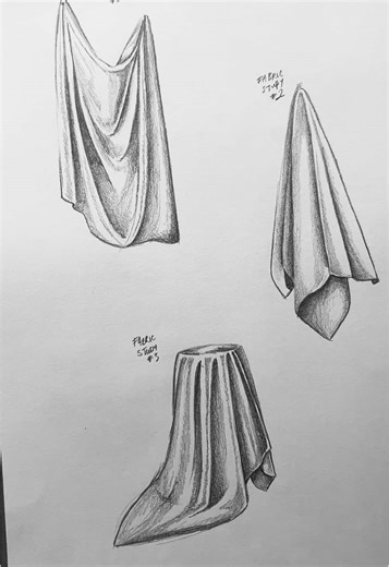 Lil Fabric shading study pt 2 • #sketch #artstudy #howtodraw #arttutorials #animeart #sketchbook #practiceart #sketchwithme #artbasics #shading #lightandshadow #shadingart #fabricstudy