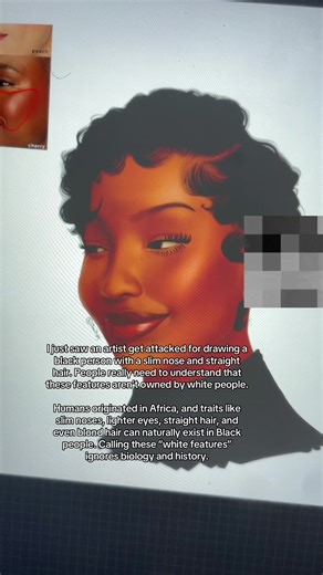 #digitalart #arttok #procreate #BlackFeatures #foryoupage | drawing