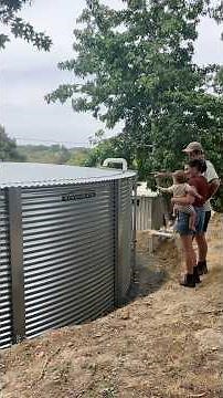 Large Steel Water Tank Installation