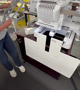 This pre-owned BabyLock Valiant 10 needle embroidery machine will NOT last long! What a great opportunity for you to start your embroidery business. We have a really good price on it! Give us a call or come and see us if you are interested! | The Sewing Studio Fabric Superstore