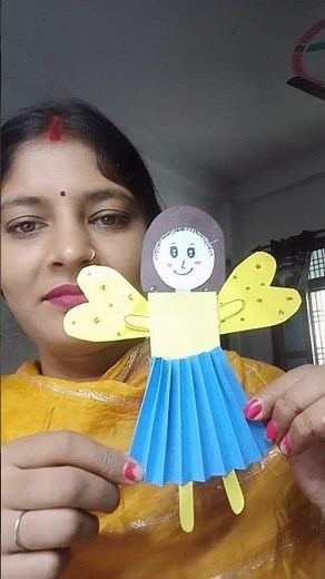 DIY Cute Girl making with paper 💃🪀 Easy kids craft ideas 😨🎉#shorts #trending #funny #craft #diy #kid