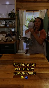 Keeping this one in rotation because it’s SO DAGGUM GOOD! #sourdough #Recipe #blueberry #lemon #cake | Theventuringhomestead