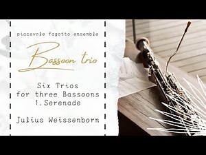 【ファゴット3重奏】Julius Weissenborn - Six Trios for Three Bassoons, 1. Serenade / Bassoon Trio