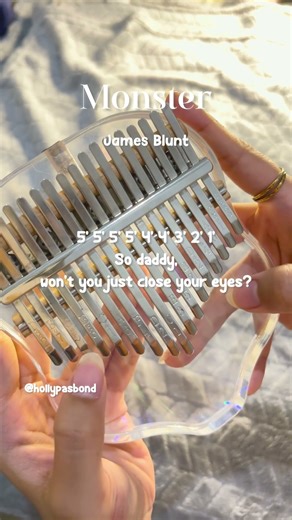 Monster - James Blunt Kalimba Version with Easy Tabs Tutorial #kalimbacover #monster #jamesblunt